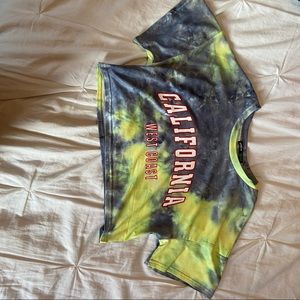 tie-dye California cropped top
